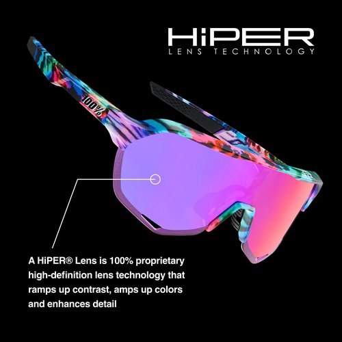 100% S2 Sport Performance Cycling Sunglasses (Polished Translucent Mint - HiPER Silver Mirror Lens)
