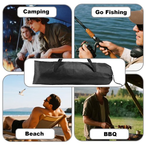 2pcs Camping Chair Replacement Bag, 43.31x14.96in Portable Folding Large Storage Bag with Double-Handle Straps and Drawstring for Hammock Yoga Mat Poles Tent Travel Accessories(No Chair Included)