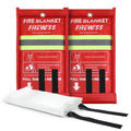FIREWESS Emergency Fire Blanket, Flame Retardant Fire Blankets Emergency for Home, Kitchen, Car, Office, Grill (Fiberglass-2pack)
