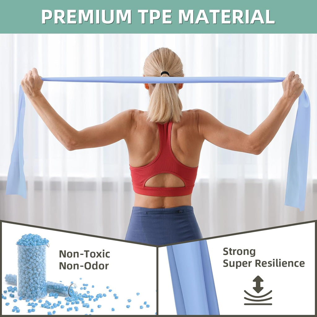 Skiennix Stretch Bands - 5 Levels of Resistance for Exercise, Physical Therapy & Yoga Starter Set