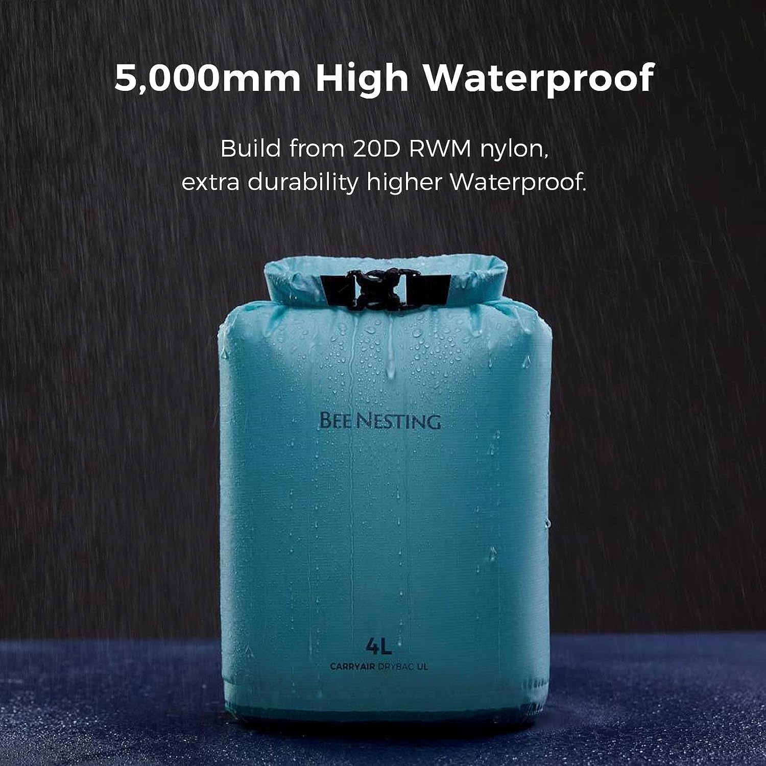 Bee Nesting Waterproof Dry Bag - Lightweight Marine Dry Sack for Kayaking, Rafting & Outdoor Adventures