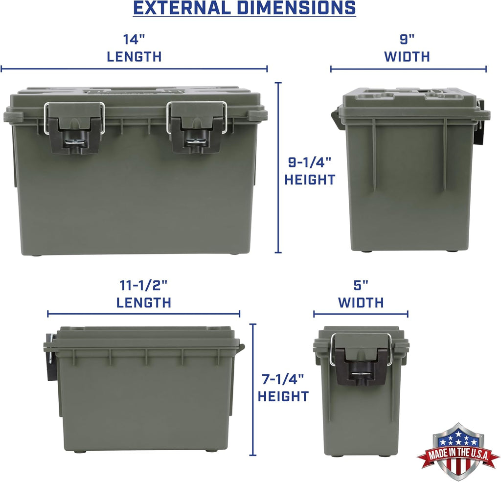 Sheffield Storage Bins - 2-Pack Stackable, Lockable & Water-Resistant Plastic Containers | Made in USA