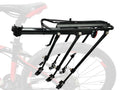 COMINGFIT Rear Bike Rack Bicycle Cargo Rack Quick Release Adjustable Alloy Bicycle Carrier 265lbs Capacity Fit for 24 inch, 26 inch, 27.5 inch, 29 inch Bikes