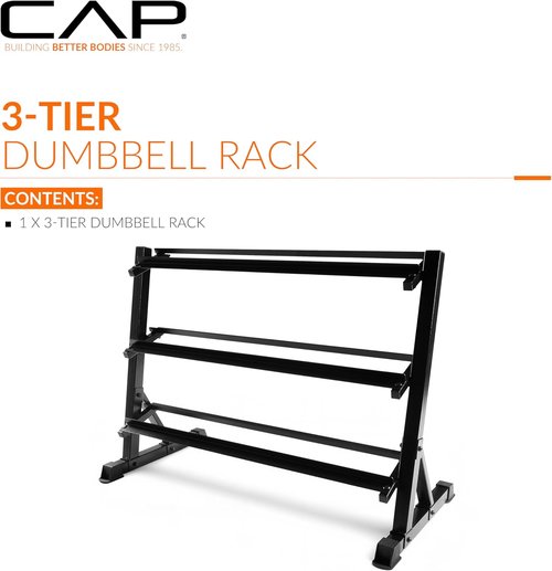 CAP Barbell Dumbbell Rack - Versatile Storage for 5-50lb or 5-75lb Dumbbells | Multiple Options Available