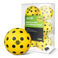 Amoswiz Silent Pickleball Balls, 6 Pack of Quiet Foam Pickle Ball for Indoor & Outdoor Pickleball Practice, Noise Reducing Soft Practice Balls with 40 Simulated Concave Holes