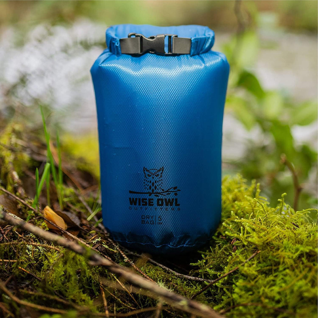 Wise Owl Outfitters Waterproof Dry Bag 3-Pack - Lightweight & Airtight 5L/10L/20L for Kayaking, Beach & Travel