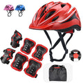 Kids Helmet and Knee Pads Elbow Pads Kids Skateboarding Protective Gear Set Roller Skate Scooter Cycling BMX Bike Riding Helmet and Pads with Carry Bag