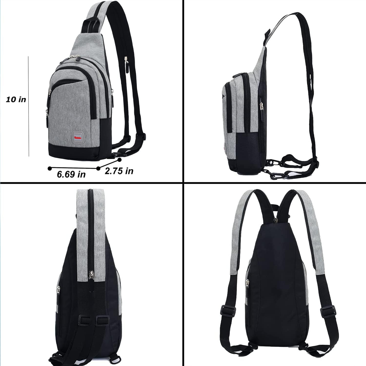 Peicees Small Sling Bag - Convertible Crossbody Backpack for Men & Women | Ideal for Hiking & Travel