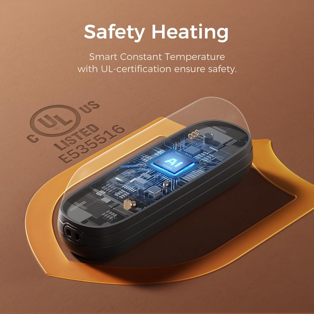 OCOOPA 2-in-1 Magnetic Rechargeable Hand Warmers - Portable Mini Electric Heaters | 2 Pack for Golf & Winter Gifts