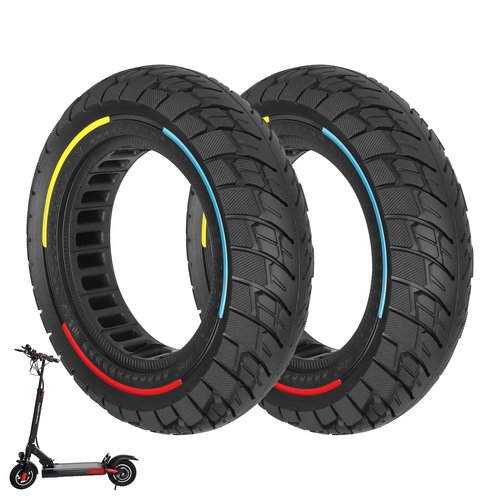 ulip 10x2.5 Scooter Solid Tires 10 Inch for Kugoo M4/M4 Pro Zero 10X Electric Scooter Accessories, Off-Road Replacement for 10x2.125 10x2.25 Tires (2 PCS)