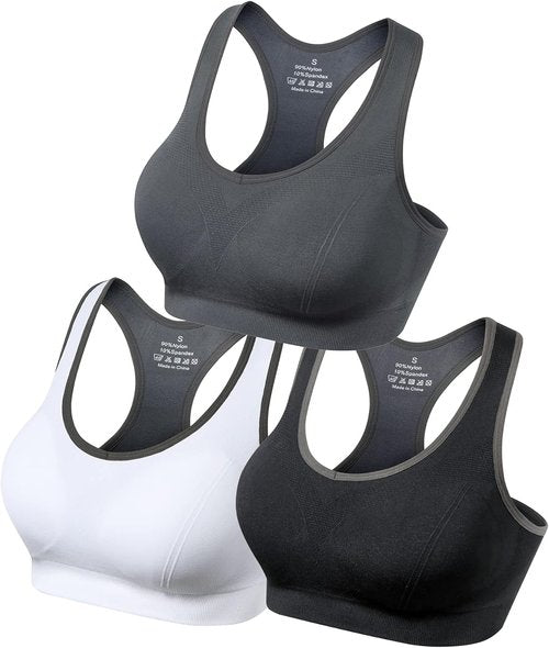 GXXGE High Impact Padded Racerback Sports Bra - Women's Yoga & Gym Activewear, Comfortable Fit
