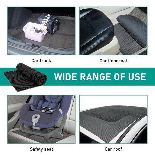 Sodcay Pack-1 Car Trunk Anti-Slip Mat, 3.93 Ft x 3.28 Ft Multi-Function Flexible Cuttable Roof Table Protector, Waterproof Anti-Scratch Foldable Vehicle Cargo Net Mat, Universal for Cars Home (Black)