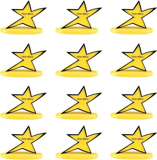 Landical 12 Pcs Funny Star Trophy Set - Humorous Desk Decor for Coworkers | Perfect Birthday Gift
