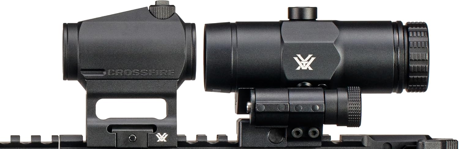 Vortex Optics VMX-3T Red Dot Sight Magnifier - 3X Magnification with Built-In Flip Mount