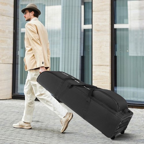 Findway Golf Travel Bag for Airlines 900D Heavy Duty Oxford Golf Travel Case with Wheels, Golf Travel Cover with Club Protector Liner for Men Women