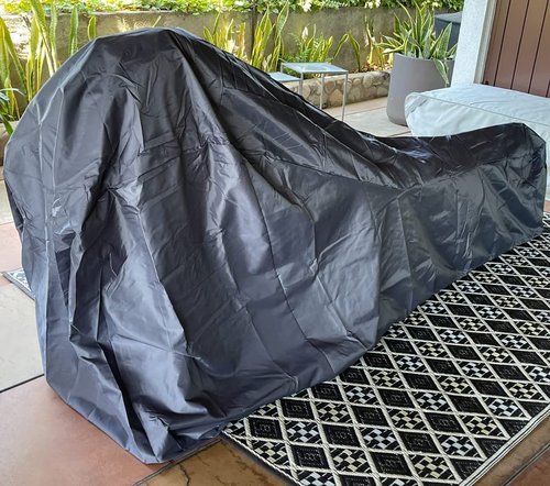 J&C Rowing Machine Cover, 420D Heavy Duty Fitness Equipment Protective Cover, Dust Cover fot Folding Water Rowing Machine 300lb Weight Capacity Concept 2 Rowing Machine Waterproof 95x24x40inch (Black)
