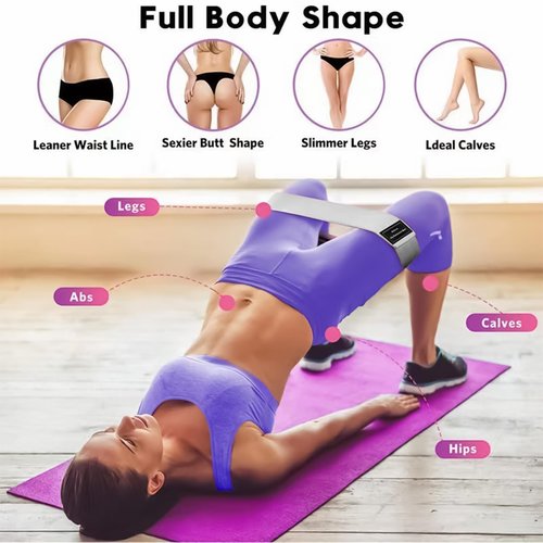 Mozziibazy 3 Pack Resistance Bands with Storage Bag Workout Bands Guide Elastic Booty Bands for Women Men Fabric Legs Exercise Bands for Hip Thigh Glute
