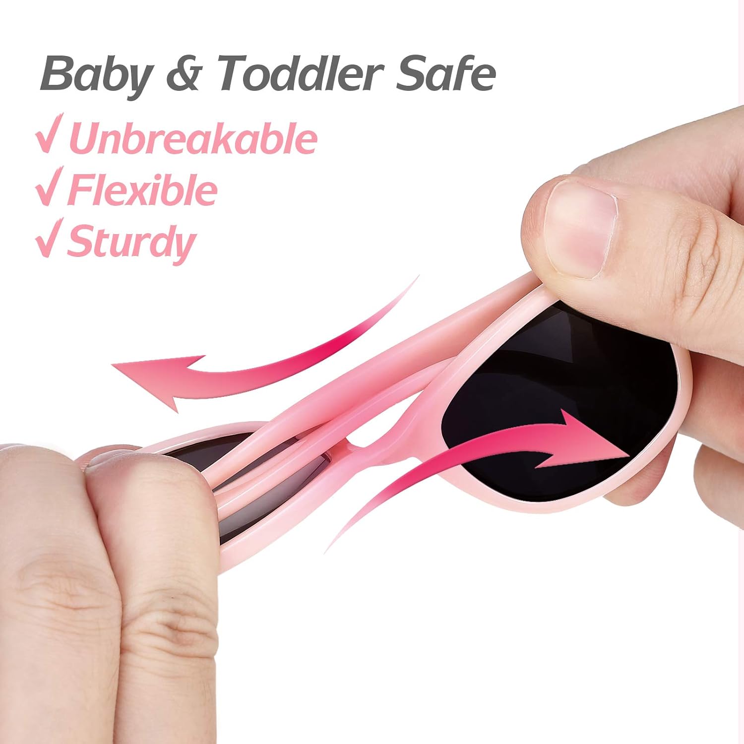 Skiennix Baby Sunglasses - 100% UV Protection for Infants & Toddlers | Ages 0-2 - Includes Case & Pouch