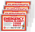 Emergency Thermal Blanket - Mylar Space Survival Kit | 4-Pack for Ultimate Protection