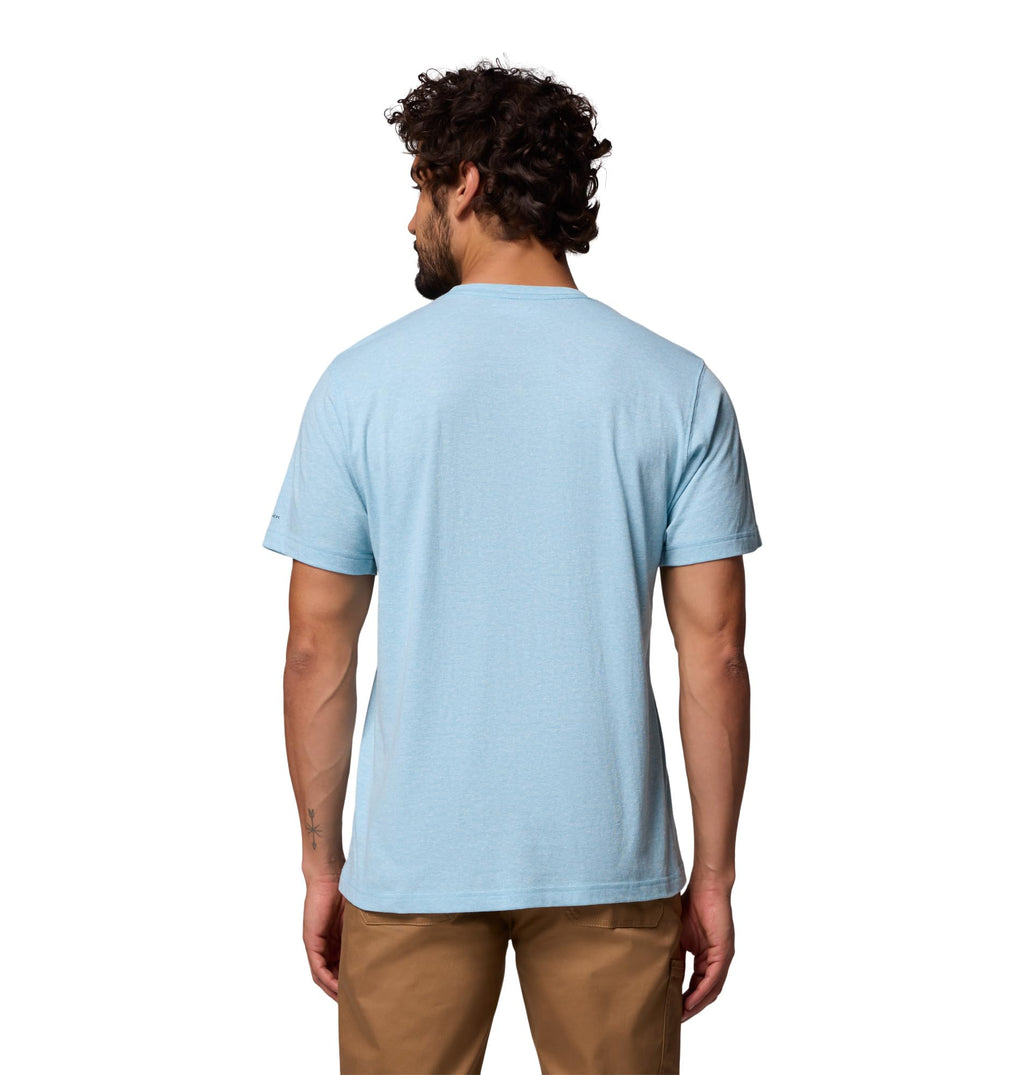 Columbia Mens Thistletown Hills Short Sleeve T-Shirt, Vintage Blue Heather, Large
