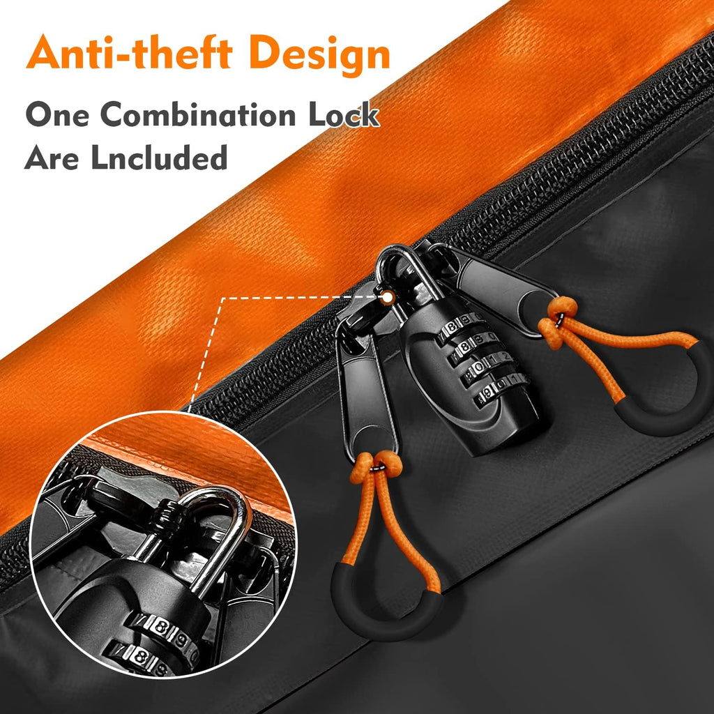 Skiennix Hitch Mount Cargo Carrier Bag - 100% Waterproof 20 Cubic Feet Luggage Bag (59" x 24" x 24") with 6 Straps & Lock | Fits All Vehicles