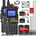 Baofeng Radio Ham Radio K5Plus 10W Long Range Handheld NOAA Weather Receiver UV32 5RM Rechargeable Two Way Radio Walkie Talkie for Adults with USB-C Charging for Survival Gear Hunting,2Pack