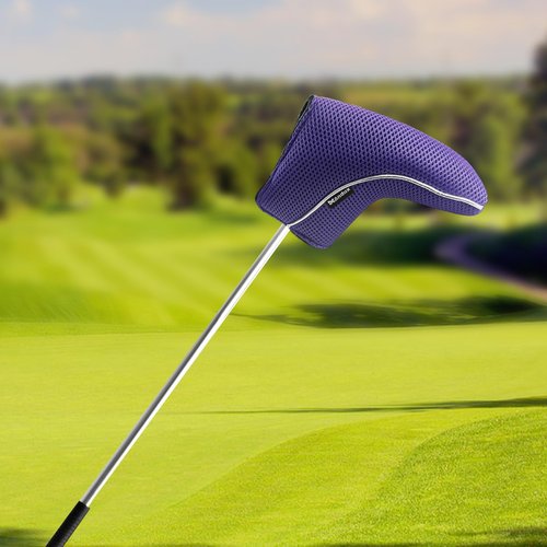 Andux Golf Mesh Putter Cover Blade Putter Head Covers MT/TG15 (Purple)