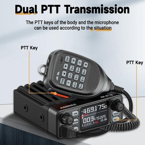 GMRS Mobile Radio,25W Long Range GMRS Repeater Capable Base Two Way Radio NOAA Emergency 200 Channels with Programming Cable,Cigar DC Adatper,VOX,Dual PTT,for Car,Truck,Off Road Overlanding Gear