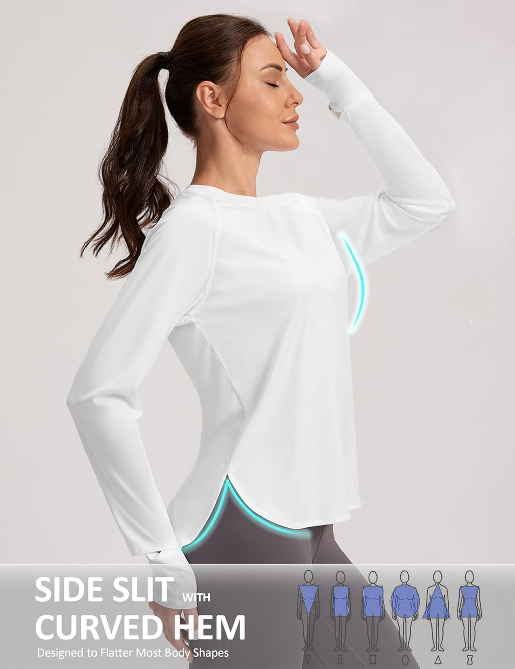Skiennix Women's Sun Shirt - UPF 50+ Long Sleeve UV Protection for Outdoor Hiking - Lightweight Quick Dry