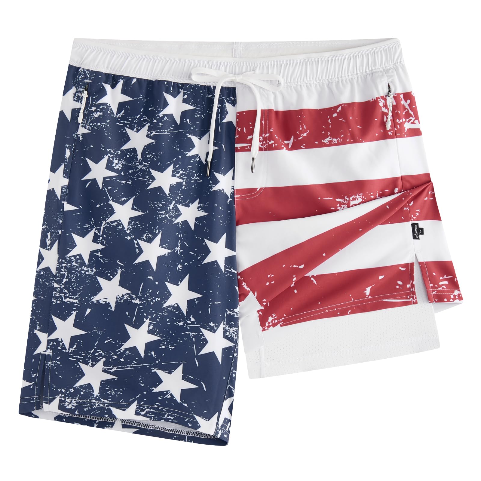 maamgic Mens Swim Trunks 9" with Zipper Pockets, Quick Dry Board Shorts, 4-Way Stretch Compression Lined Bathing Suits