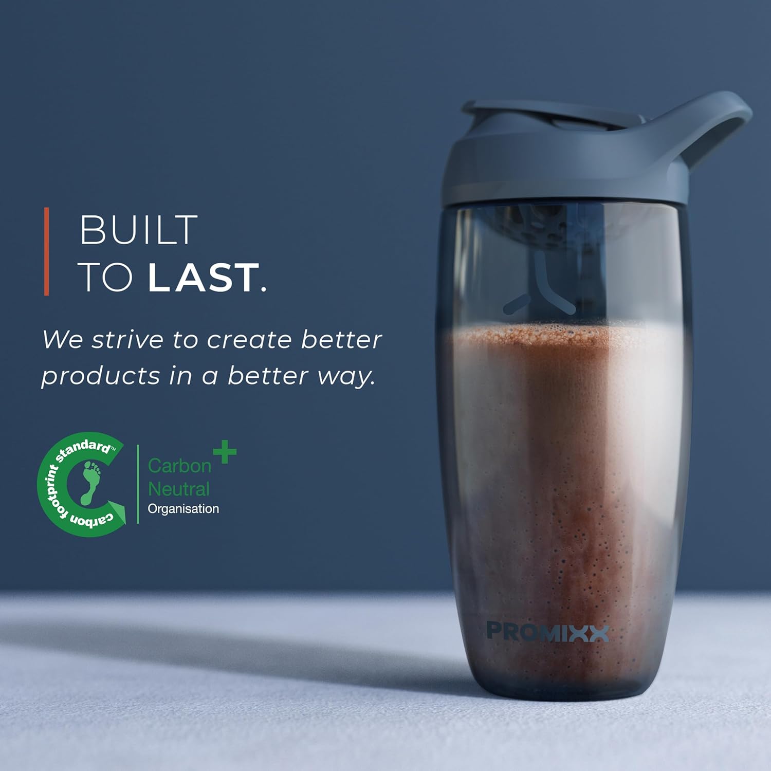 Promixx Pursuit Protein Shaker Bottle - 24 oz Silent No-Ball Mixer | Leak-Proof, BPA-Free, Easy-Clean Design