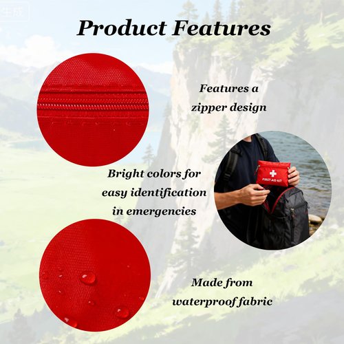 First Aid Bags Empty,Mini First Aid Pouch Empty,Mini First Aid Kit Bulk,Zipper Pouches for Emergency,Travel and Outdoor (Red 20 Pack, 4.3 * 6.3 inch)