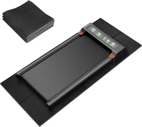 Foldable Treadmill Mat - 68"x24" | 1/4" Thick Noise-Reducing Floor Protector for Home Gym