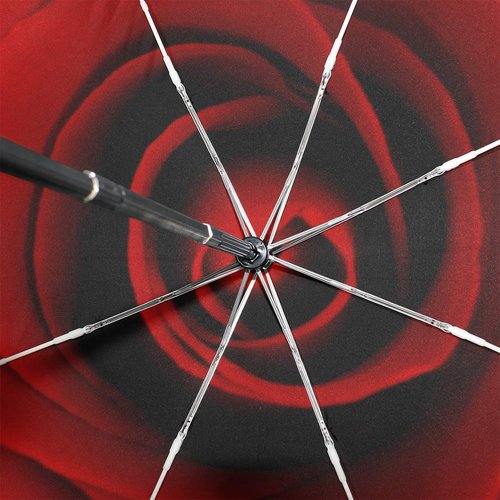 FORMRS Compact Travel Umbrella Red Rose Auto Open Close Umbrella Windproof Anti-UV