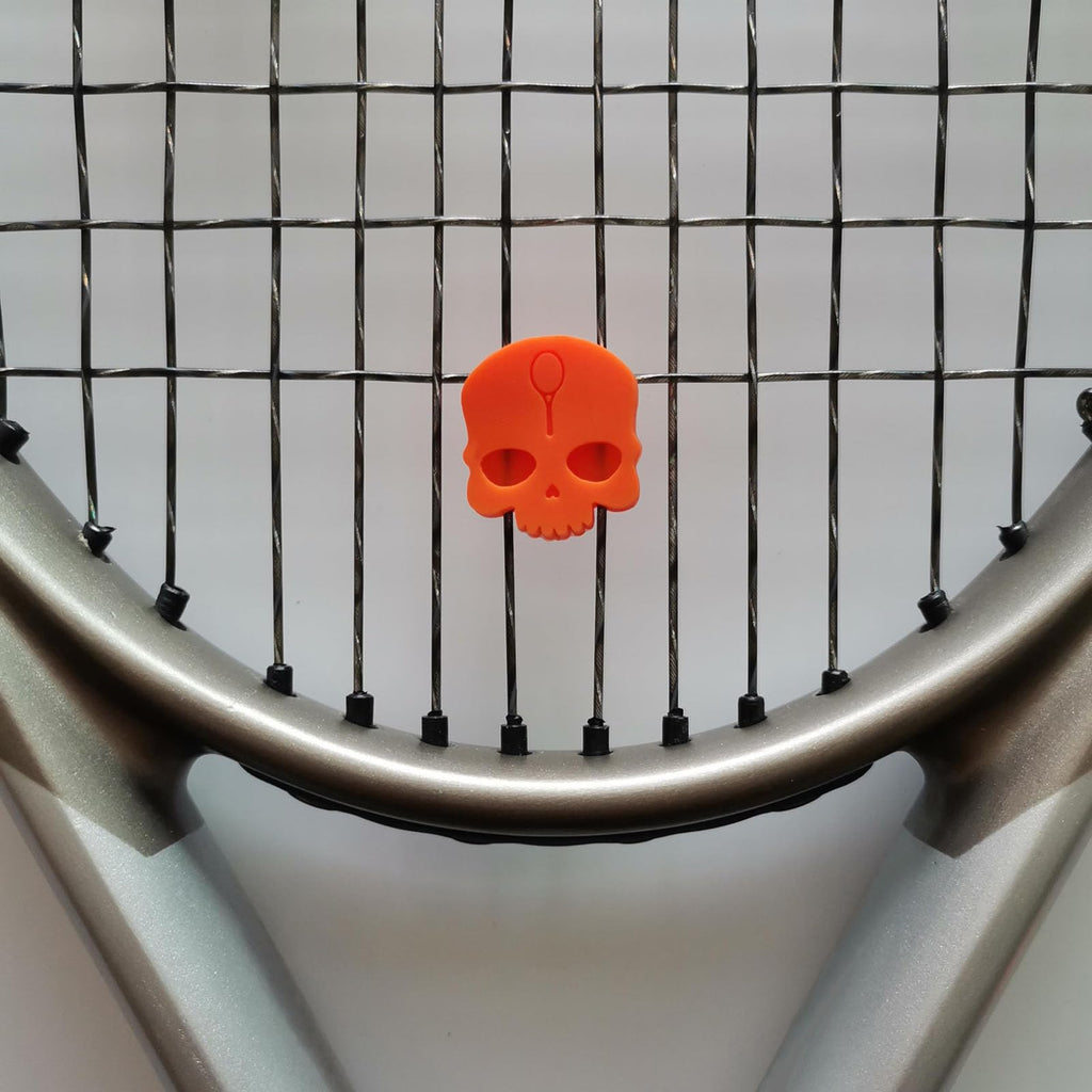 Tennis Dampener Cute/Funny 6 Pack Skull Tennis Racket Vibration Dampener Soft Silicone Tennis Racquet Shock Absorbing Tennis Damper Tennis Racket Shock Absorber(6 Pack Skull)