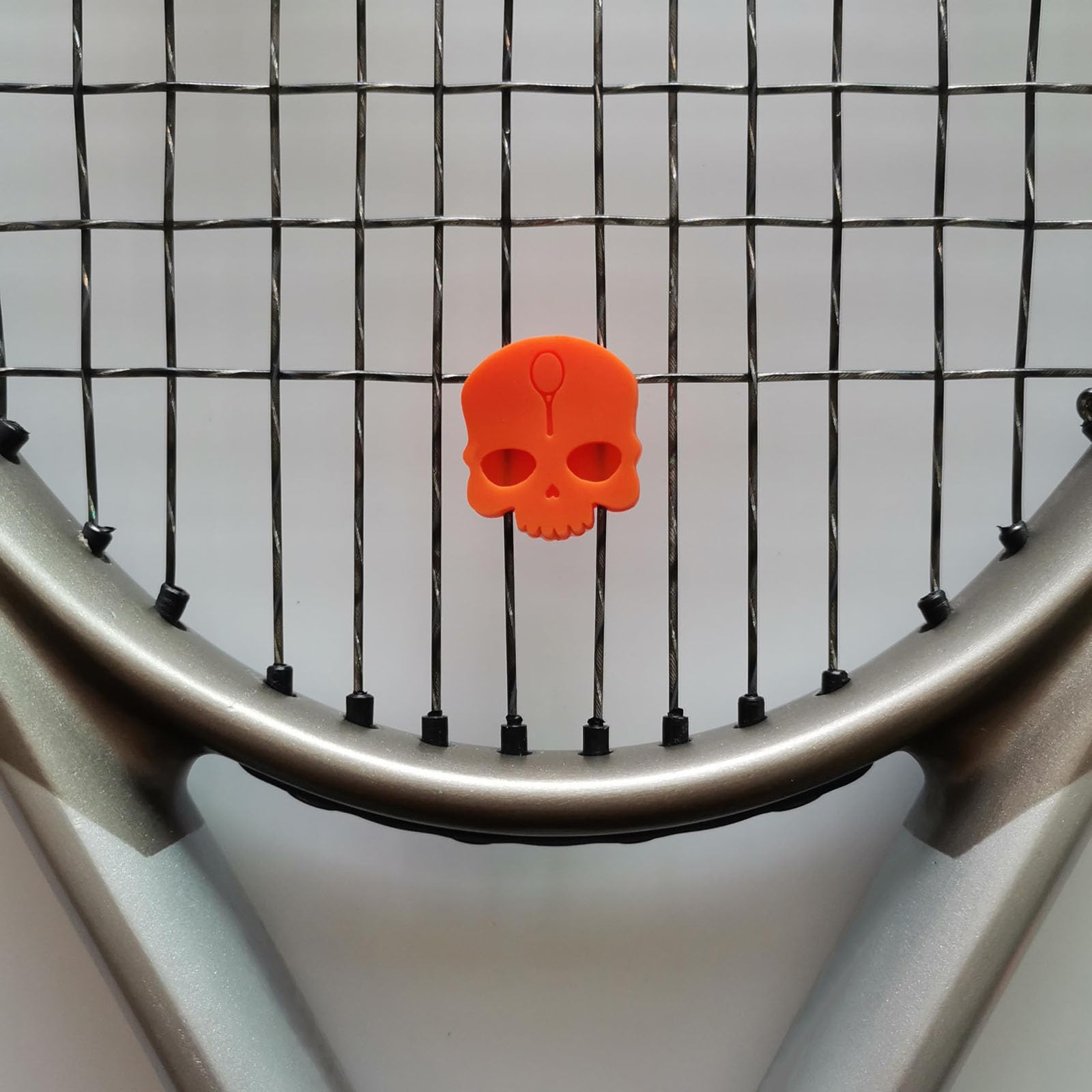 Tennis Dampener Cute/Funny 6 Pack Skull Tennis Racket Vibration Dampener Soft Silicone Tennis Racquet Shock Absorbing Tennis Damper Tennis Racket Shock Absorber(6 Pack Skull)