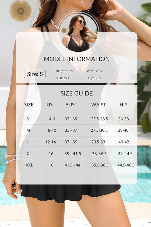 Daci One Piece Swim Dress - Modest Tummy Control Bathing Suit with Ruched Skirt | 2026 Collection