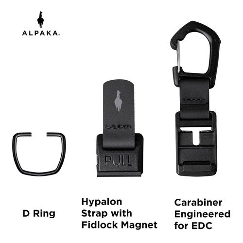 ALPAKA HUB Carabiner: Quick Release Keychain with Magnetic Belt Clip - EDC Carabiner for Keys - Tactical Gear & Backpack Accessories - Attach to ALPAKA Sling Bag, Belt Loops, and More
