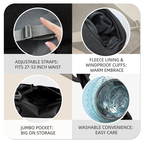 Heated Hand Warmer Pouch with 10000 mAh Power Bank，Portable Graphene Heated Gloves with 3 Levels & Double-Sided Heating ，Hand Muff for Hunting,Fishing,Hiking,Football