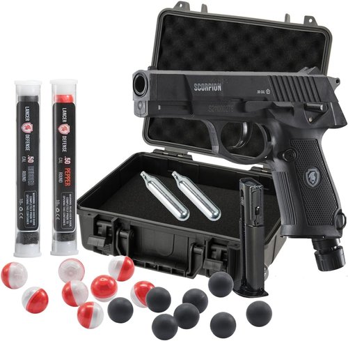 Lancer Tactical Scorpion 0.50 Cal Pepper Projectile Launcher - Full Set with Carrying Case for Self Defense