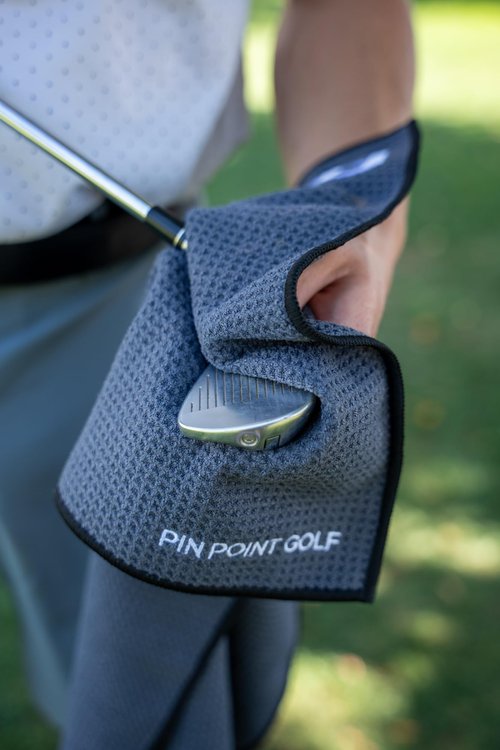 PPG Magnetic Golf Towel, Dark Gray | Premium Microfiber Golf Towel with Absorbent Waffle Pockets | Strong Magnet for Strong Connection to Golf Carts or Clubs | 24” x 16”
