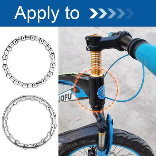 Lanturn Bicycle Headsets Ball Bearing 5/32 Inch x 16 Balls,4 Pcs Bike Ball Bearings Retainer for Bike Fork Headsets, Kids MTB Bicycle Replacement Repair Accessories