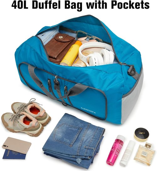 G4Free Foldable Duffel Bag - Water-Repellent Travel Backpack | Lightweight 40L/65L for Men & Women