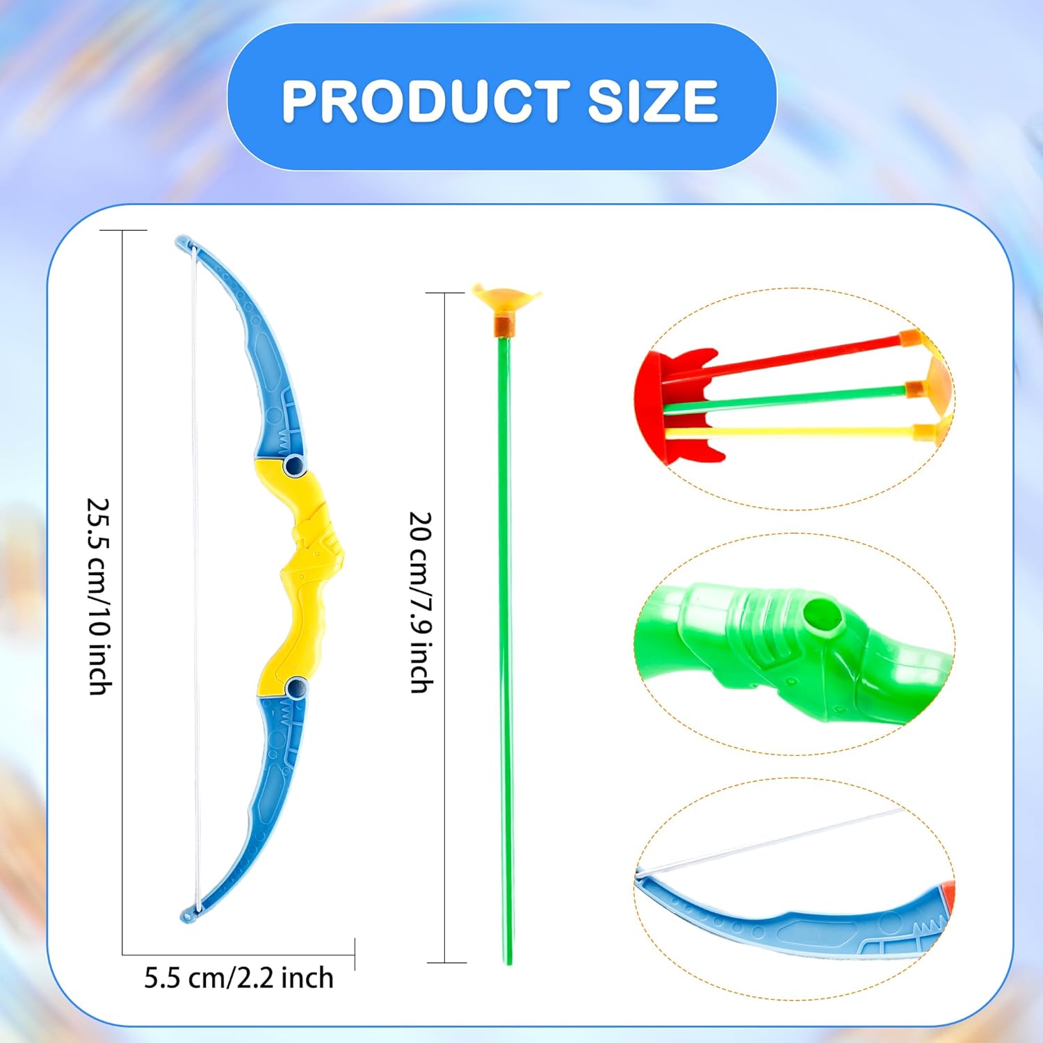 Skiennix Mini Bow and Arrow Set - Colorful Archery Shooter Toy for Kids | Indoor & Outdoor Fun
