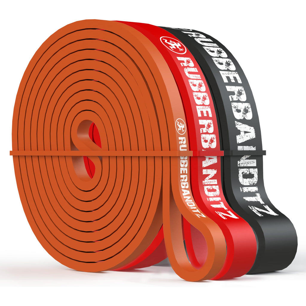 Rubberbanditz Resistance Bands Workout Kit (8 pcs) | Exercise Bands, Door Anchor, Handles, Carry Bag, Straps | Resistance Training, Physical Therapy (5-200lbs) | 1.5 lbs (0.7 kg) Standard Package