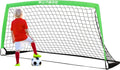 RUNBOW Kids Soccer Goal - 6x4 FT Portable Folding Net with Carry Bag for Backyard & Indoor Training