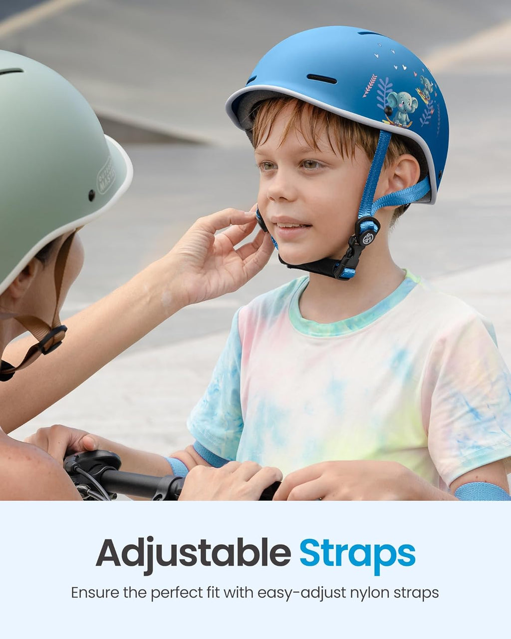 OutdoorMaster Toddler Bike Helmet - Adjustable Fit & Ventilation | Multi-Sport Safety for Kids