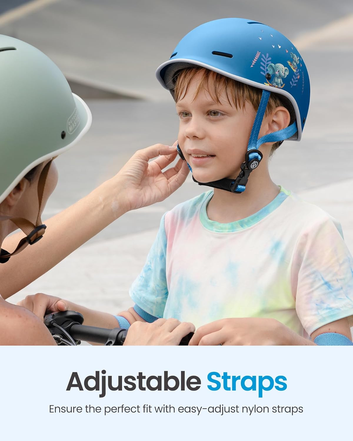 OutdoorMaster Toddler Bike Helmet - Adjustable Fit & Ventilation | Multi-Sport Safety for Kids