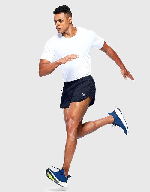 G Gradual Men's Running Shorts - 3 Inch Quick-Dry Athletic Jogging Shorts with Zipper Pockets