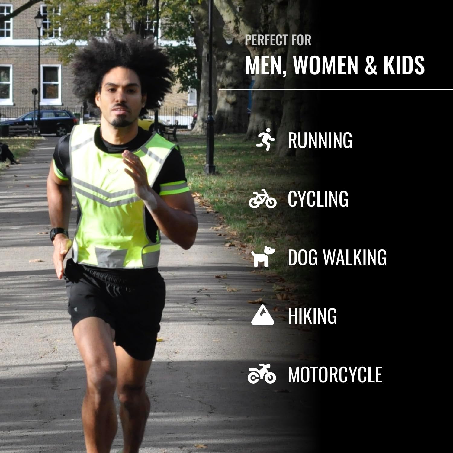 Skiennix Reflective Running Vest - High Visibility with Pocket & 2 Bands for Night Safety